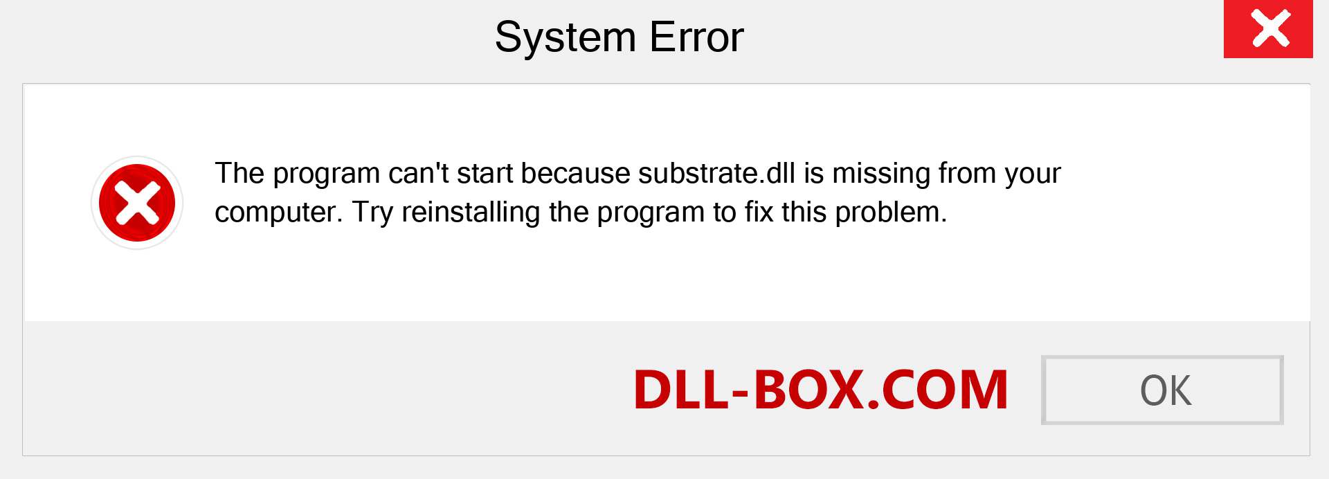  substrate.dll file is missing?. Download for Windows 7, 8, 10 - Fix  substrate dll Missing Error on Windows, photos, images