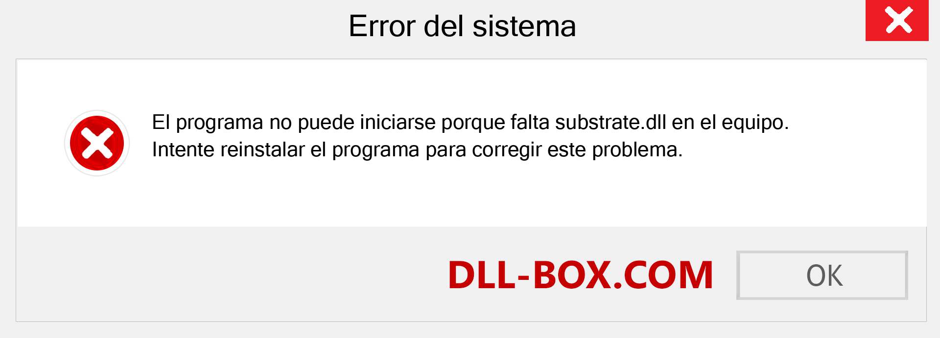 ¿Falta el archivo substrate.dll ?. Descargar para Windows 7, 8, 10 - Corregir substrate dll Missing Error en Windows, fotos, imágenes